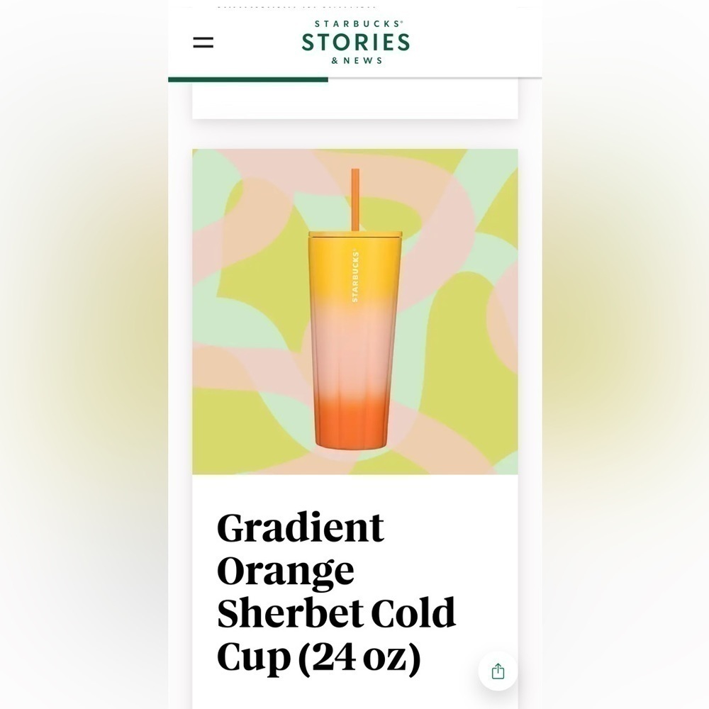 Starbucks 2024 Spring Gradient Orange Sherbet Cold Cup. NWT. Halloween too! - Picture 8 of 8